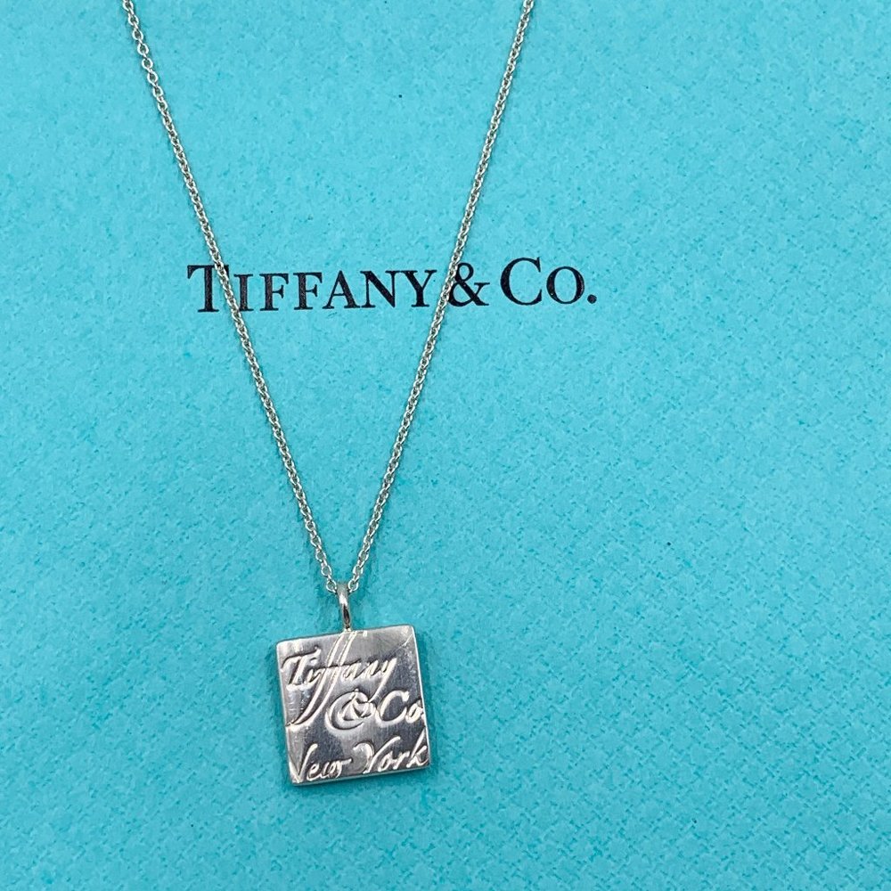 Authentic Tiffany & Co. New York Square Necklace